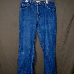 14-M Lee's Relaxed Straight Leg Blue Jeans
